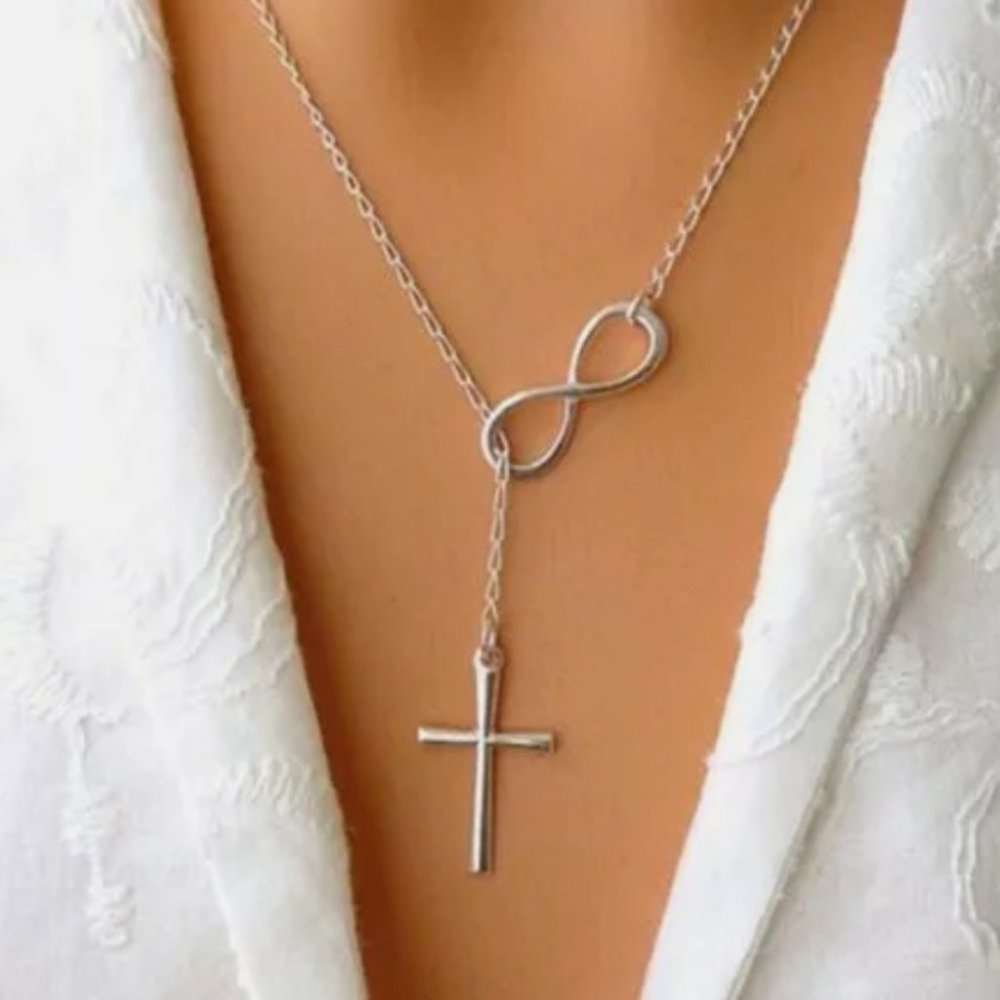 New Pendant Silver Cross Necklace - Picture 4 of 5